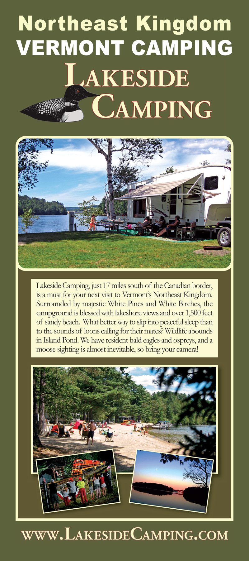 Lakeside Camping rack card, 2025